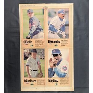 1994 Chicago Tribune Cubs Newspaper Clipping Frank Castillo Jose Hernandez